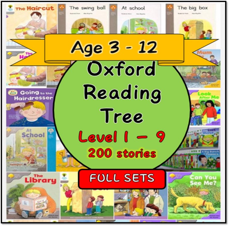 FULL SETS 【Level 1-9 : 3 in 1 】Oxford Reading Time (Reading Video + Work Sheet + Free Flash Card )