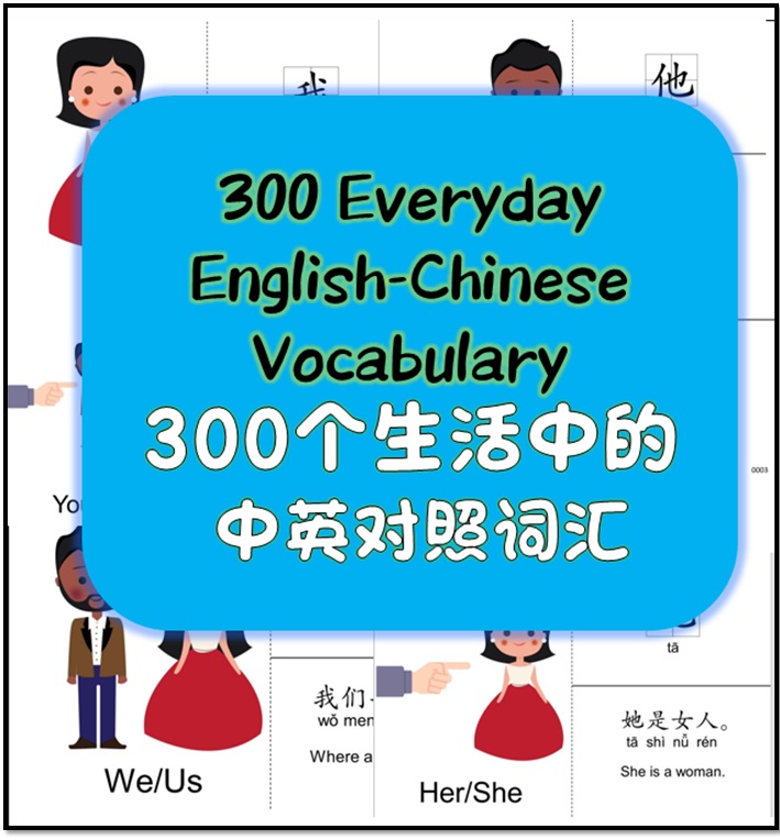 【300 Everyday Words 】English -Chinese Vocabularies with pictures [FREE] Mind Map English Vocabularie